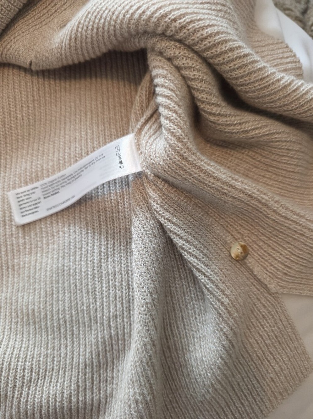 Eileen Fisher Sleeveless Grandpa Cardigan Slouchy Vest Size M Organic Cotton - Picture 10 of 12